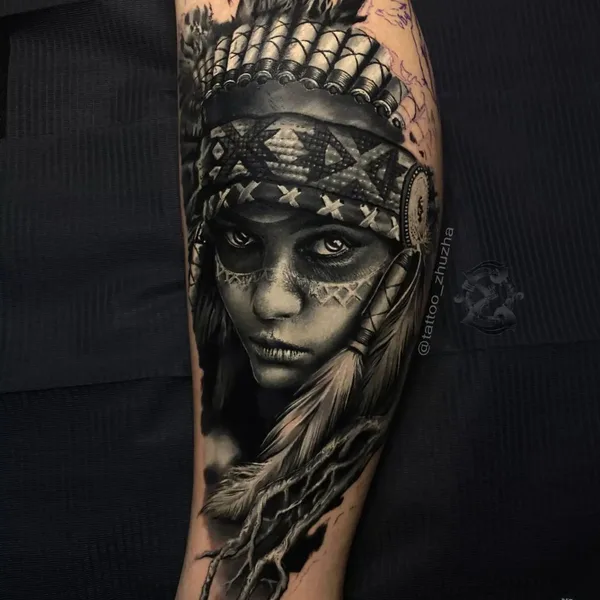 Portrait tattoo by Евгений Олейник in Kyiv