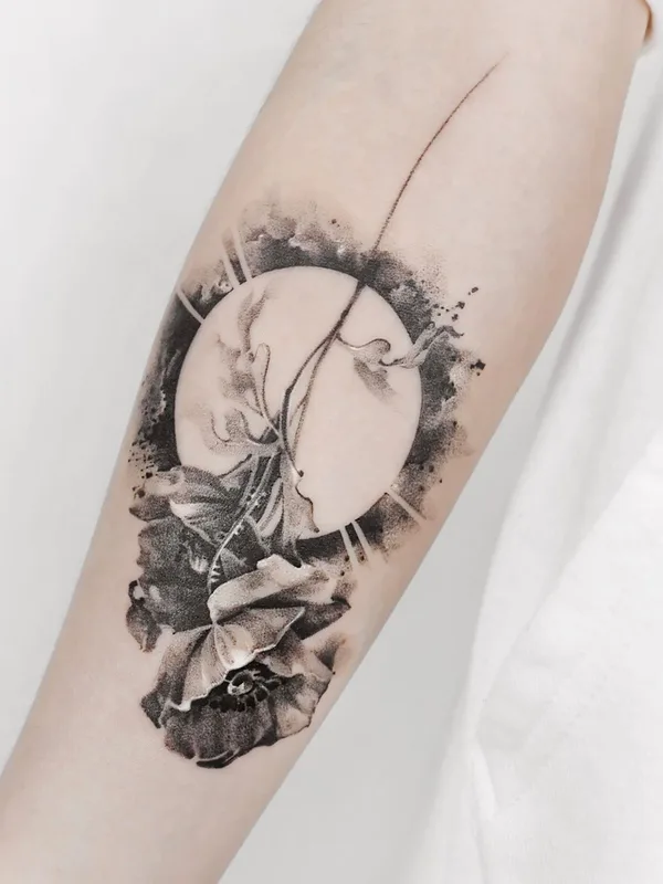 black and grey black and grey tattoo auf forearm #34855 | Tätowierer Ati