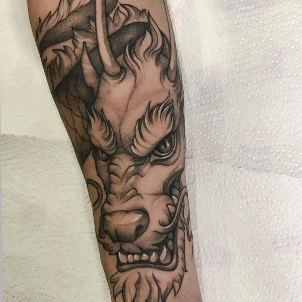 Graphic tattoo by Аля Тугушева in Саратов
