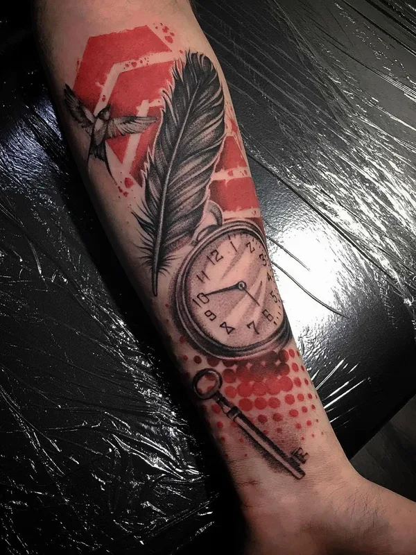 color illustrative 纹身 在 forearm #50707 | 纹身师 Аля Тугушева