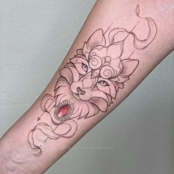 Graphic tattoo by Валерия Литвищенко in Саратов