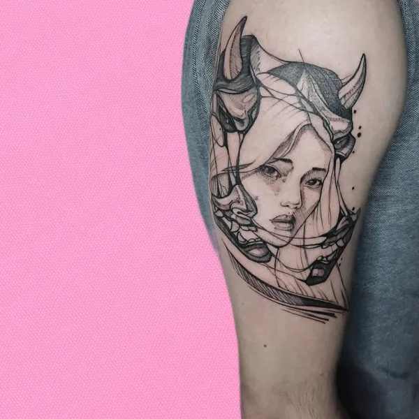 Graphic tattoo by Владислав Ретунский in Саратов