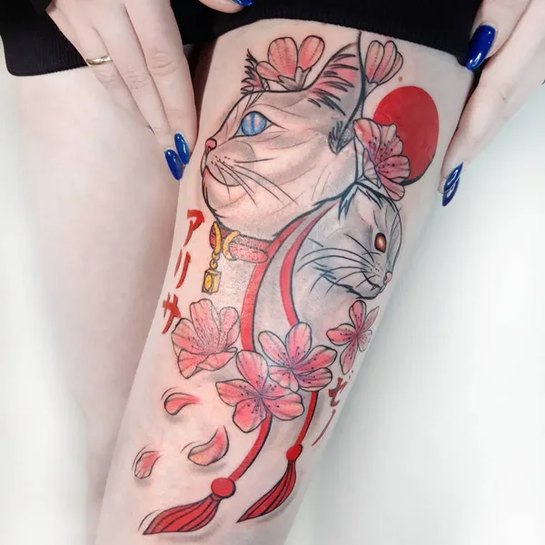 Graphic tattoo by Диана Белогрив in Саратов