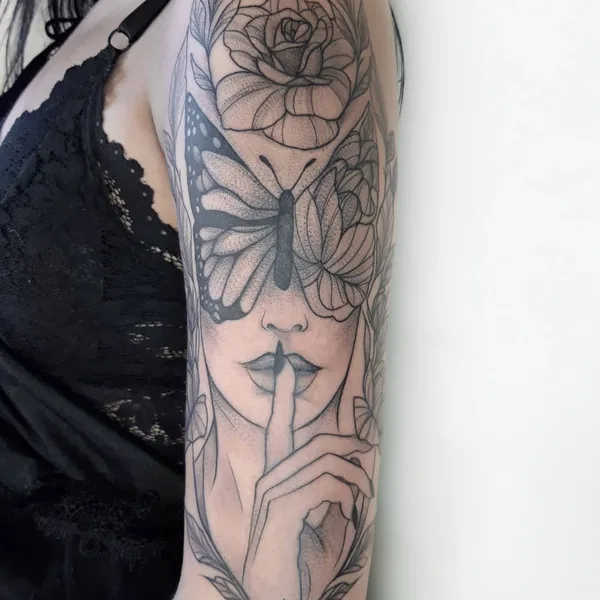 Graphic tattoo by Диана Белогрив in Саратов