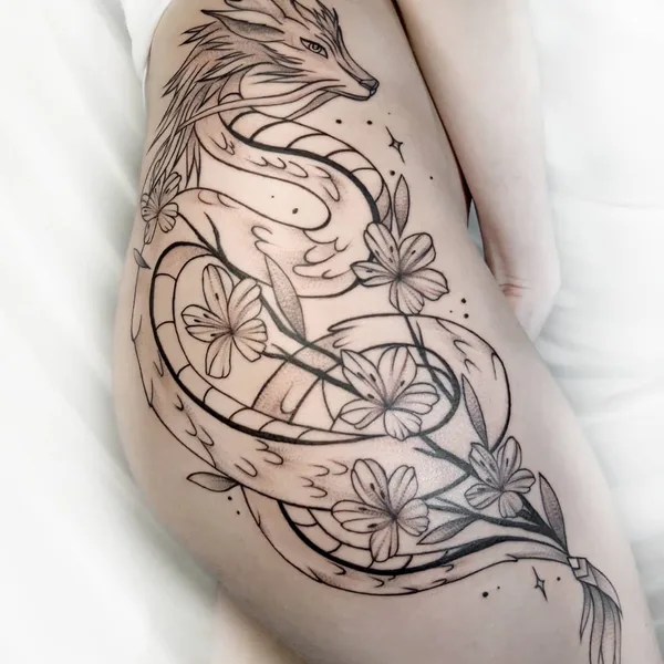 Graphic tattoo by Диана Белогрив in Саратов