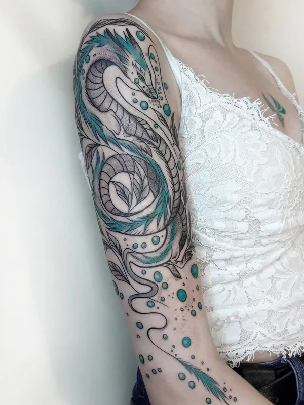 female color illustrative 타투 부위 full sleeve #50753 | 타투이스트 Диана Белогрив