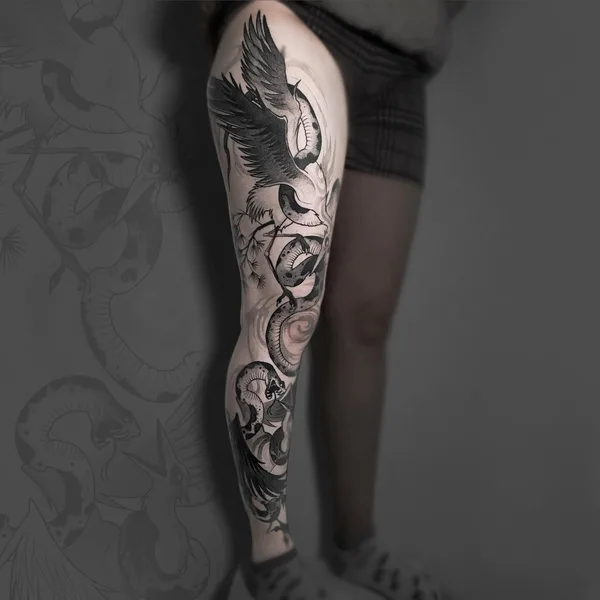 Graphic tattoo by Александра Летягина in Омск