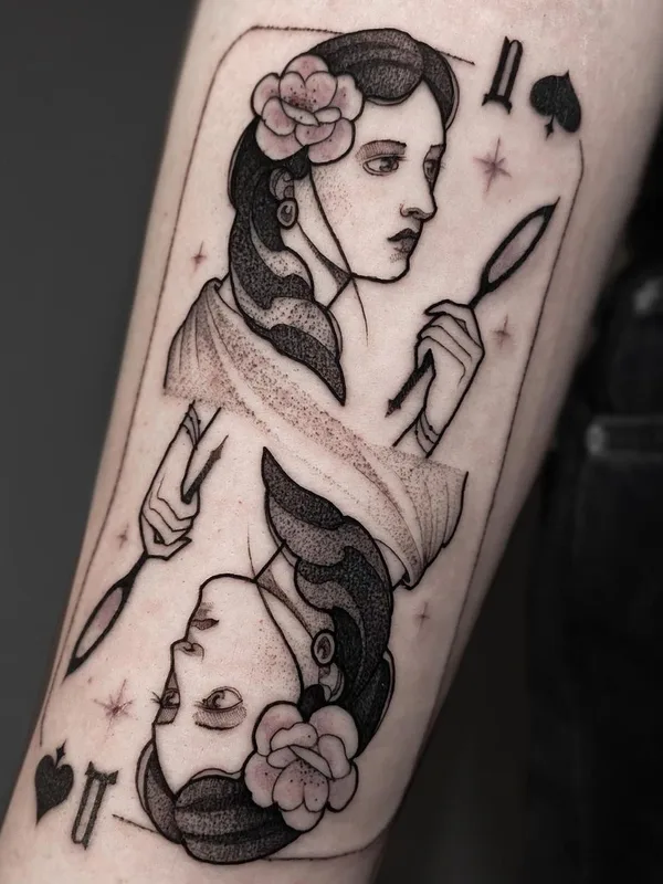 female black and grey black and grey tatouage sur forearm #50772 | Artiste tatoueur Александра Летягина