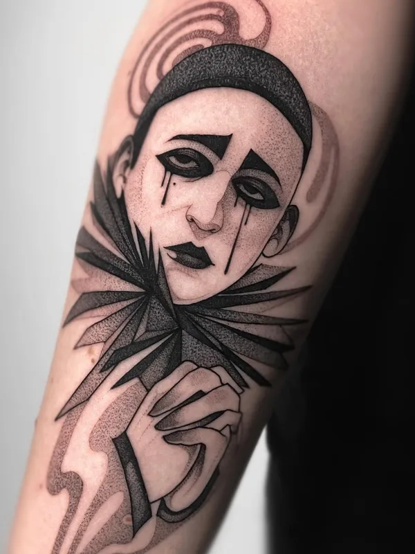 black and grey blackwork tatouage sur forearm #50775 | Artiste tatoueur Александра Летягина