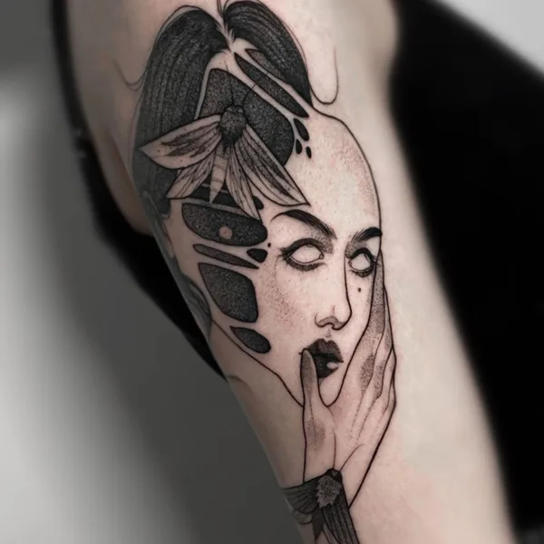 Graphic tattoo by Александра Летягина in Омск