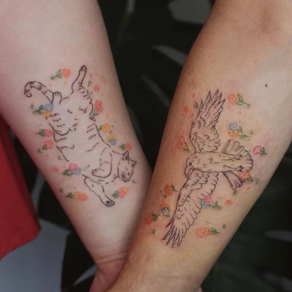 Graphic tattoo by Татьяна Симкинс in Омск