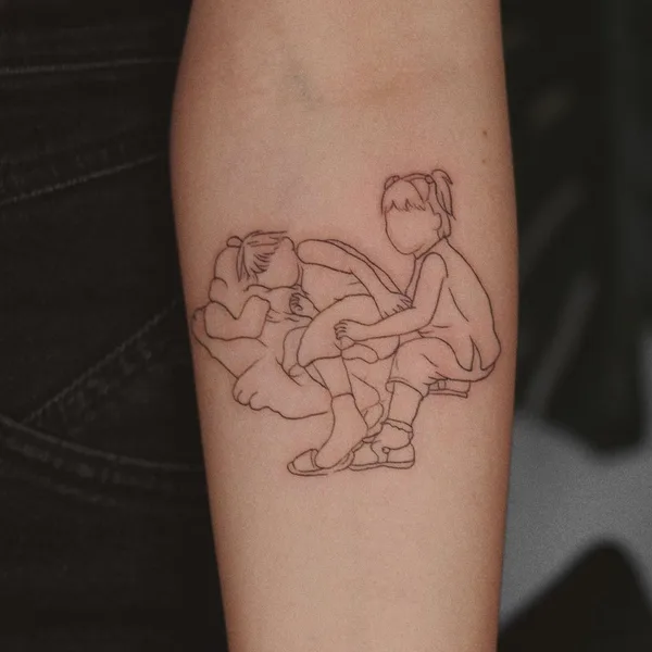Graphic tattoo by Татьяна Симкинс in Омск