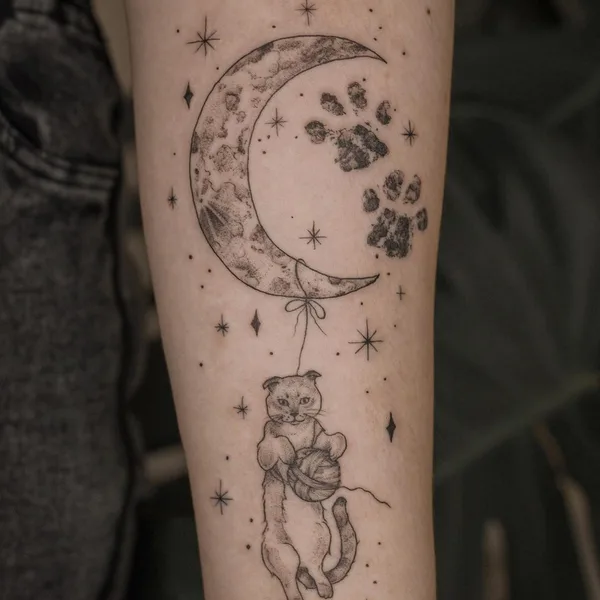 Graphic tattoo by Татьяна Симкинс in Омск