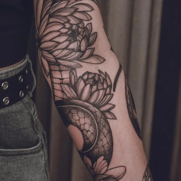 Abstract tattoo by Юлия Дункель in Омск