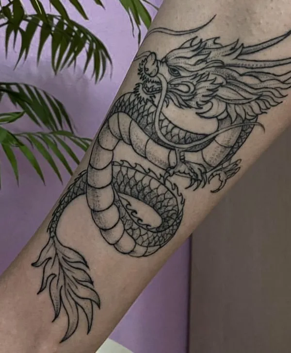 black japanese Tatuaggio su forearm #50834 | Tatuatore Александр Уколов