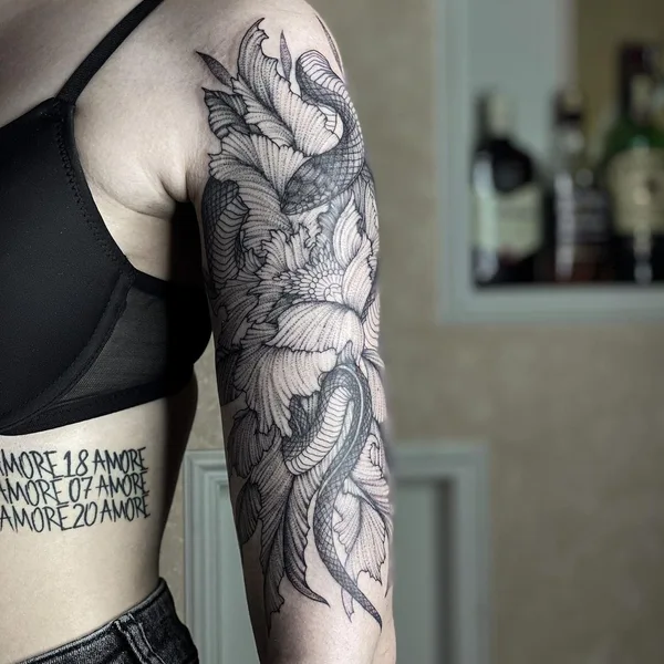 Graphic tattoo by Александр Уколов in Омск