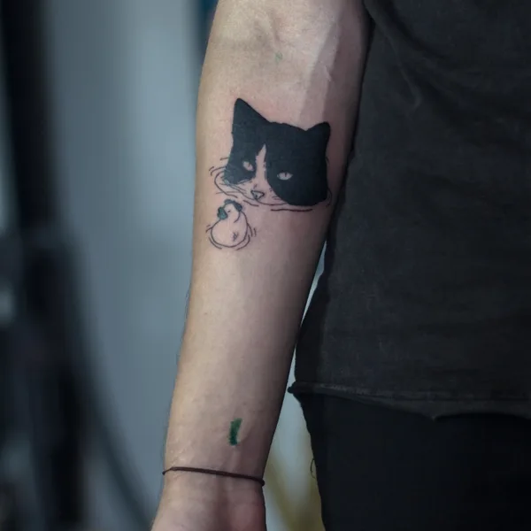 Graphic tattoo by Пантель Воронеж in Воронеж