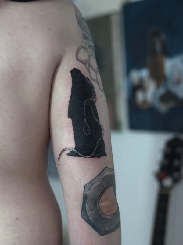black blackwork татуировка на upper arm #64289 | Тату мастер Пантель Воронеж