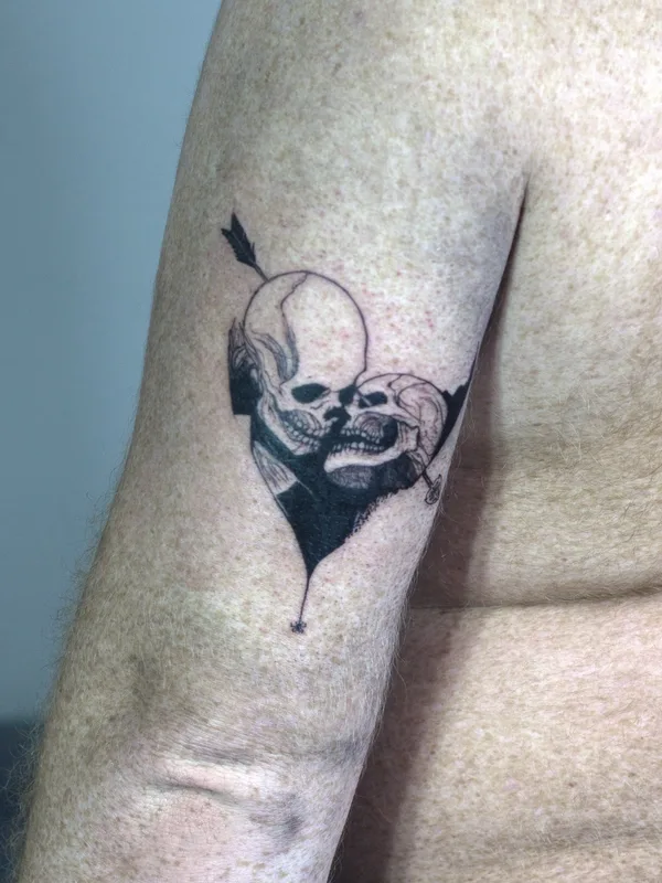 black blackwork татуировка на outer arm #64299 | Тату мастер Пантель Воронеж