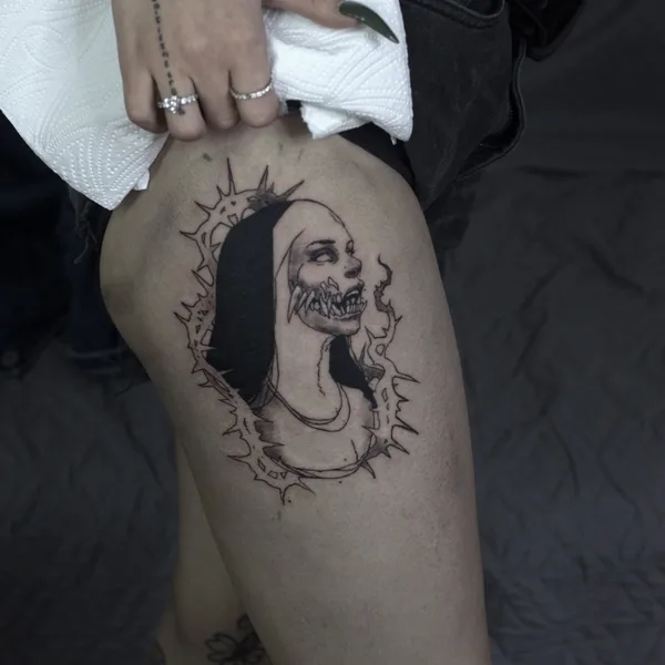 Graphic tattoo by Пантель Воронеж in Воронеж