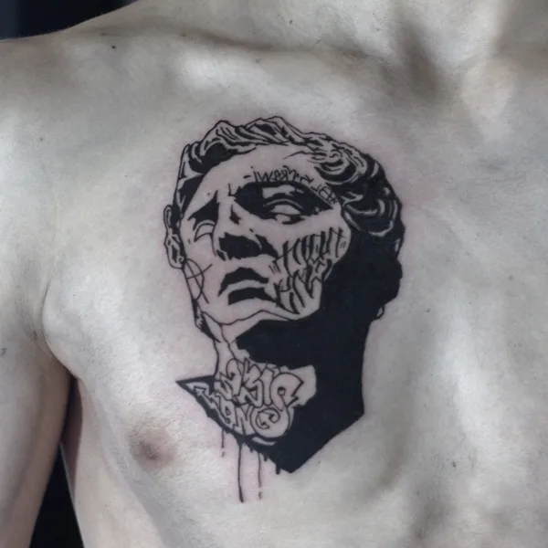 Graphic tattoo by Пантель Воронеж in Воронеж