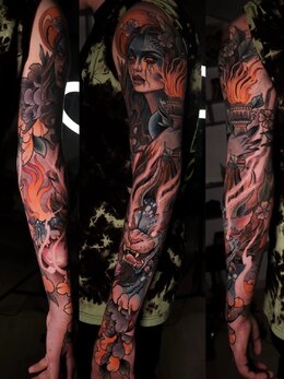 Neotraditional tattoo