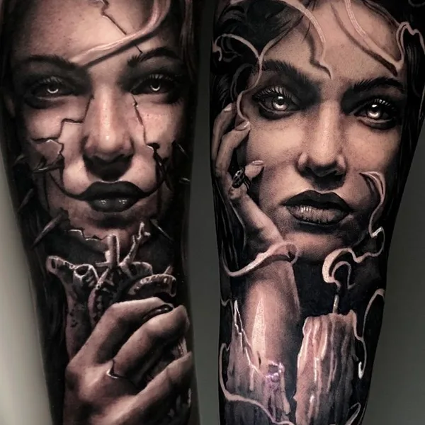 Realism tattoo by Simone Covallero in Venezia