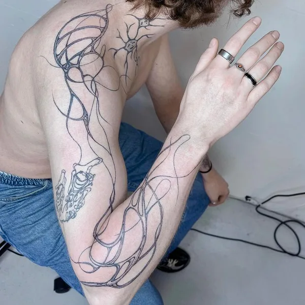 Tribal tattoo by Randy Lahaie in Lausanne