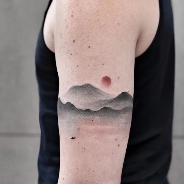 Акварель tattoo by Chen Jie in Beijing
