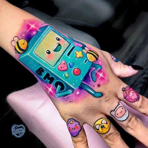 Нью Скул tattoo by Laura Annunaki