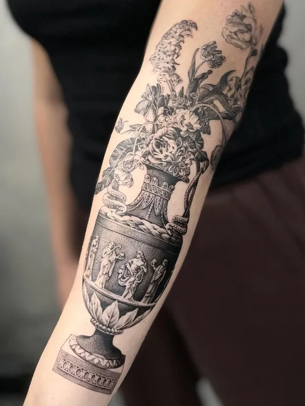 black and grey black and grey татуировка на forearm #69527 | Тату мастер Amalie