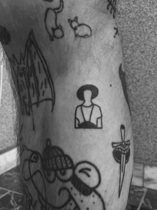 handpoke tattoo by Oleg Savchuk in Tbilisi