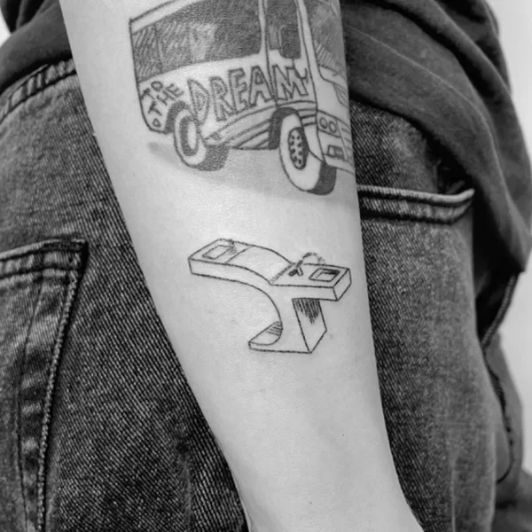 handpoke tattoo by Oleg Savchuk in Tbilisi