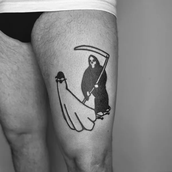 handpoke tattoo by Oleg Savchuk in Tbilisi