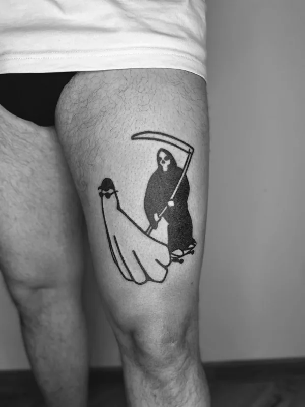 handpoke tattoo by Oleg Savchuk in Tbilisi