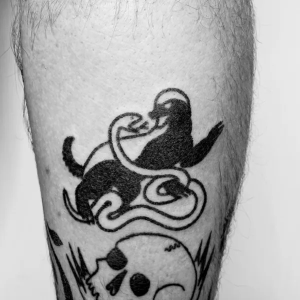handpoke tattoo by Oleg Savchuk in Tbilisi