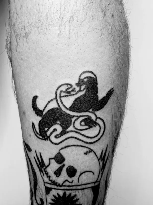 handpoke tattoo by Oleg Savchuk in Tbilisi