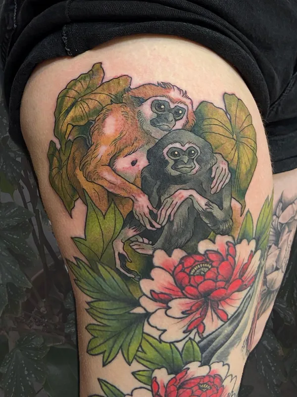 color illustrative Tatuagem em thigh #56520 | Tatuador Kingsley Van Zandt