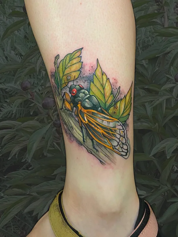 color illustrative Tatuagem em calf #56522 | Tatuador Kingsley Van Zandt