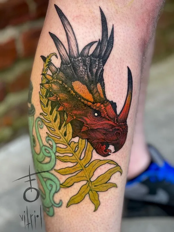 color illustrative Tatuaggio su calf #56564 | Tatuatore Vitriol