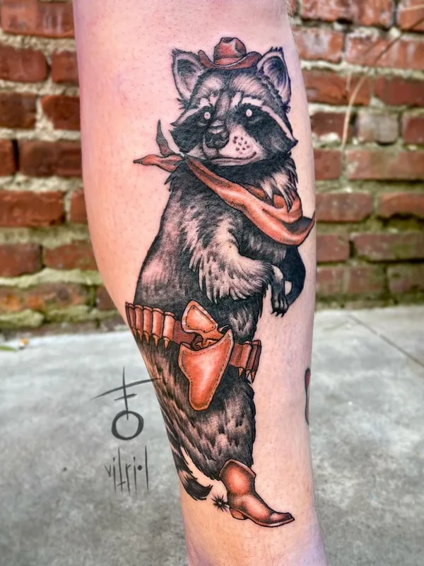 color illustrative Tatuaggio su calf #56565 | Tatuatore Vitriol