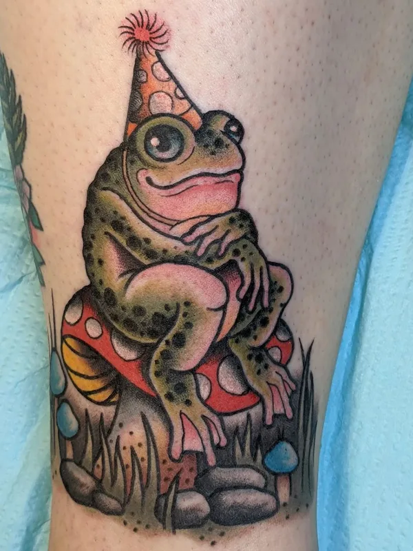 color old school Tatuaggio su calf #56578 | Tatuatore Matt Brotka