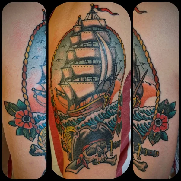 Old School tattoo by Matt Brotka in Richmond