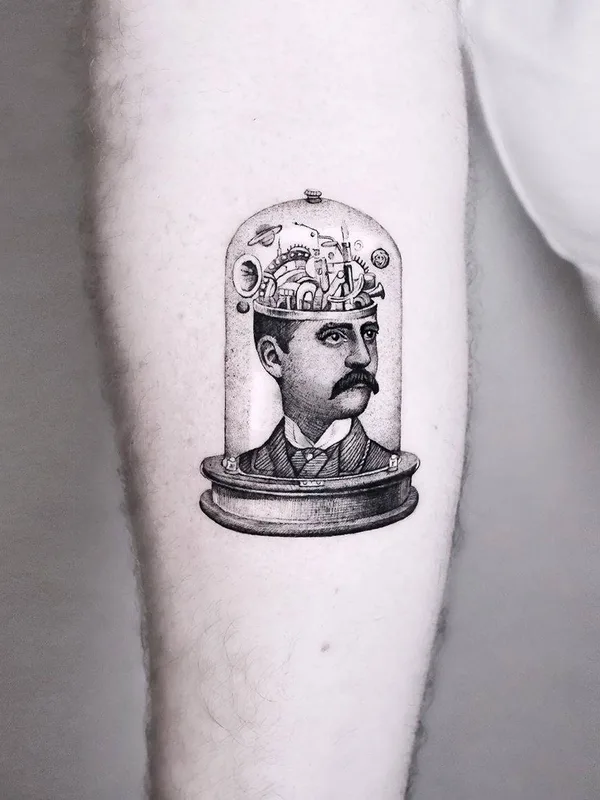 black and grey blackwork татуировка на forearm #32095 | Тату мастер Edit Paints