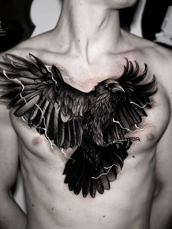 male black and grey realism tatuaje en chest #37097 | Tatuador Александр Ахмертдинов