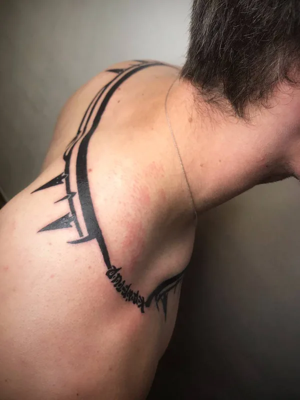 black blackwork татуировка на shoulder #32389 | Тату мастер ИЛЬЯ DRUCH