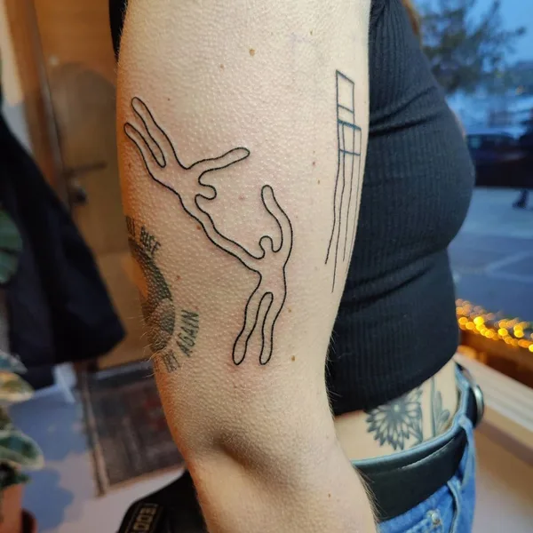 Linework tattoo by taxidermy_diaries in Amsterdam
