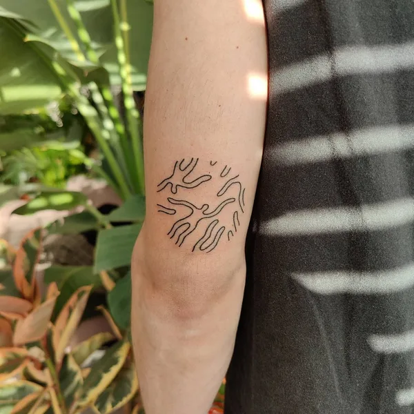 Linework tattoo by taxidermy_diaries in Amsterdam