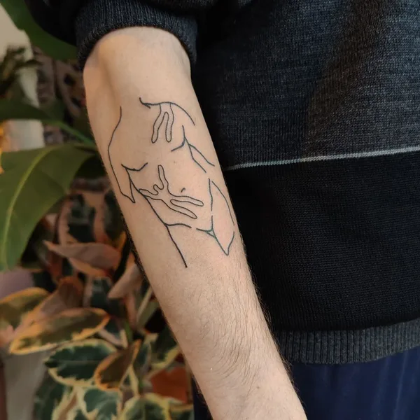 Linework tattoo by taxidermy_diaries in Amsterdam