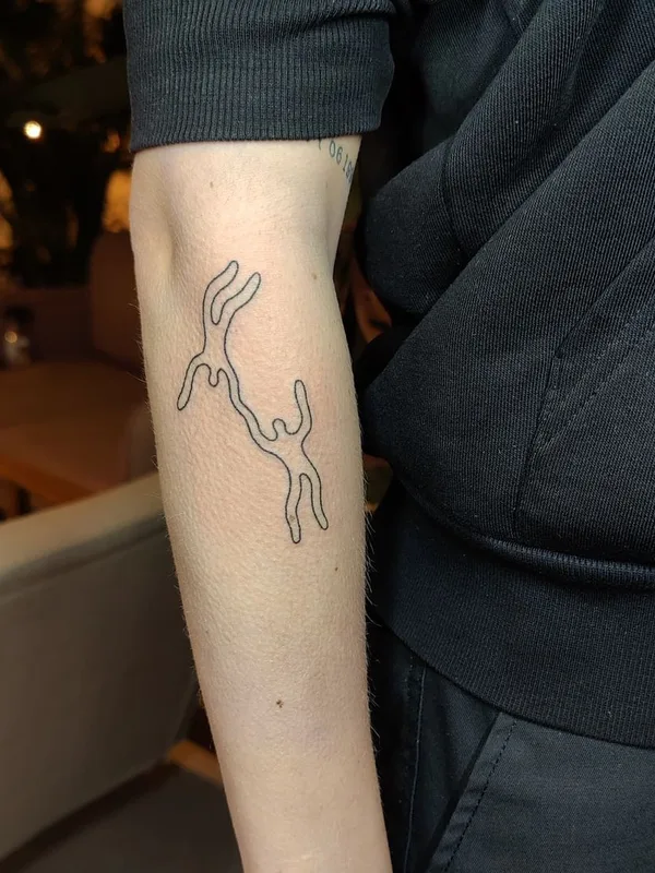 Linework tattoo by taxidermy_diaries in Amsterdam